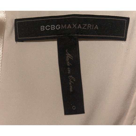 BCBG Maxazaria Rayna Tiered Tulle Strapless Fit Flare Vanilla Dress Size 0 - Picture 4 of 6